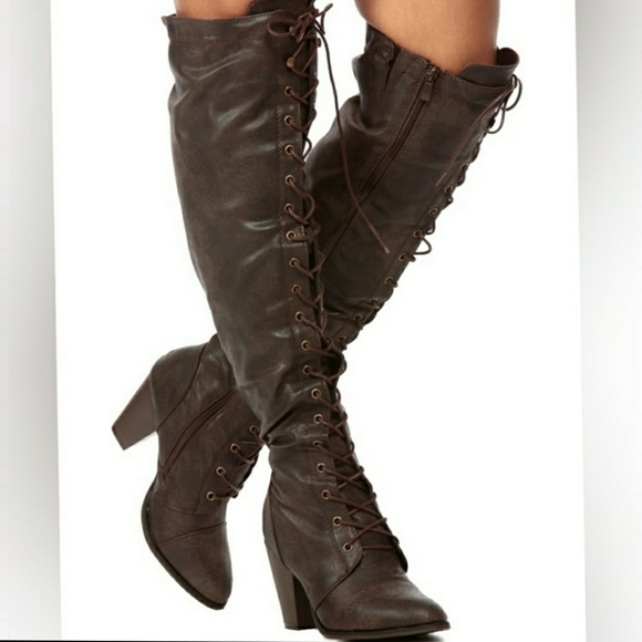 💓Just In💓All Fall - Mocha PUBoots over knee - Picture 2 of 4